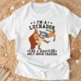 私はレスラーのようなルチャドールだけだ もっとクレイジーなルチャ・リブレ Tシャツ 高齢者への贈り物