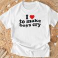 私は男の子を泣かせるのが大好き、男の子を泣かせるのは心 Tシャツ 高齢者への贈り物