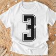 背番号 3 チーム短大スポーツ背番号付きユニフォーム Tシャツ 高齢者への贈り物