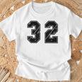 背番号 32 チーム短大スポーツ背番号付きユニフォーム Tシャツ 高齢者への贈り物