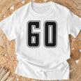 背番号 60 チーム短大スポーツ背番号付きユニフォーム Tシャツ 高齢者への贈り物