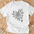 蜘蛛の巣 ハート かわいい ハロウィン ゴス Tシャツ 高齢者への贈り物