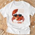 蟹 カニ 魚介類 涼しい かに 食べる 長袖tシャツ Tシャツ 高齢者への贈り物