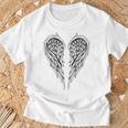 裏側の天使の羽 Tシャツ 高齢者への贈り物