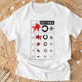 視力検査 おもしろ デザイン 金魚 Tシャツ 高齢者への贈り物