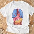 解剖学 生理学 心臓 肺 生命 器官 イラスト Tシャツ 高齢者への贈り物