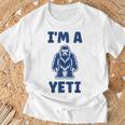 野獣のイエティ 忌まわしい雪だるまのユーモア 私はイエティが大好き I'm A Yeti Tシャツ 高齢者への贈り物