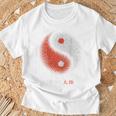 陰陽太極拳アート、背中にプリント Tシャツ 高齢者への贈り物