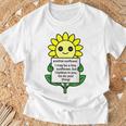 面白いひまわりおもちゃ ポジティブカード ポジティブヒマワリ Tシャツ 高齢者への贈り物