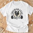 面白いチキンレッグバーベルワークアウトジム。 Tシャツ 高齢者への贈り物