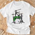 面白い猫 ドラム 猫 ドラマー 面白い ドラム 猫 Tシャツ 高齢者への贈り物