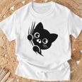 面白い猫 子猫 キティギフト 男性 女性 子供 男の子 女の子 長袖tシャツ Tシャツ 高齢者への贈り物