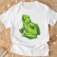 面白い邪悪なカエル サカラスティック 怒っているカエル かわいい 不機嫌な狂気 Tシャツ 高齢者への贈り物
