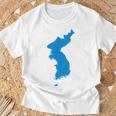 韓国統一旗、韓国統一地図 Tシャツ 高齢者への贈り物