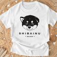 黒柴ちびちゃん かわいい柴犬 Tシャツ 高齢者への贈り物