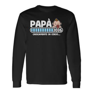 2026 Papà Loading Babbo 2026 Futuro Papà 2026 Maglietta a maniche lunghe - Novitaregali