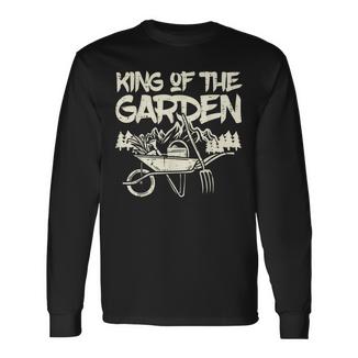 King Of The Garden Cool Giardinaggio Giardiniere Nonno Papà Uomini Maglietta a maniche lunghe - Novitaregali