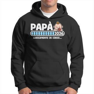 2026 Papà Loading Babbo 2026 Futuro Papà 2026 Felpa con cappuccio - Novitaregali
