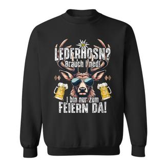 Traditional Leather Trousers Suitable For Oktoberfest S Sweatshirt - Seseable