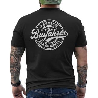 Busfahrer Original Linienbus Lustiges Bus Fahrer T-Shirt mit Rückendruck - Geschenkecke