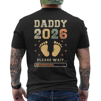 Daddy 2026 Annuncio Di Gravidanza Futuro Papà T-shirt da uomo con stampa posteriore - Novitaregali