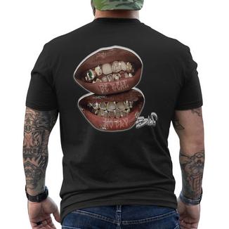 Damen Lippen Graphic Y2k Ommerintage Ausgehen T-Shirt mit Rückendruck - Geschenkecke
