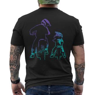 Dirt Bike Papà E Figlio Motocross Biking T-shirt da uomo con stampa posteriore - Novitaregali