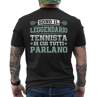 Divertente Tennisti Festa Del Papà Tennista Tennis T-shirt da uomo con stampa posteriore - Novitaregali