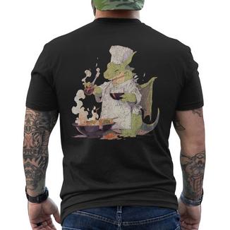 Dragon Chef Livre De Cuisine Mignon Pour Amateurs De Pâtisserie T-shirt imprimé au dos - Cadeauxyz