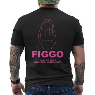 Figgo Ficko Gesetzlich Abgesichert T-Shirt mit Rückendruck - Geschenkecke