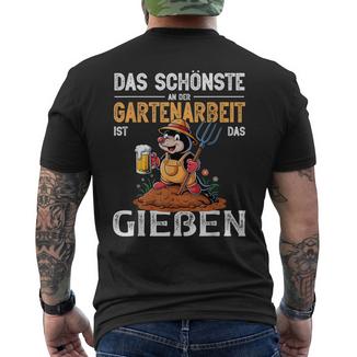 Gießen Ist Das Beste Garten Und Bier Gardener T-Shirt mit Rückendruck - Seseable