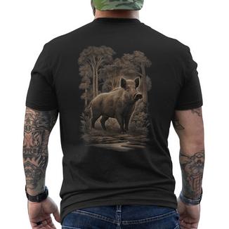 Jäger & Jägerin Wildschwein Jagd Geschenk Jagdkleidung T-Shirt mit Rückendruck - Geschenkecke