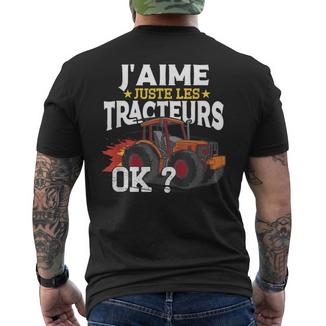J'aime Juste Les Tracteurs T-shirt imprimé au dos - Cadeauxyz