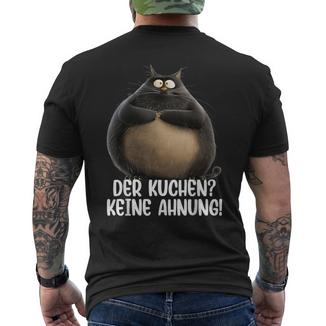 Katzen Katzenbesitzer Lustigpruch Dicker Kater Fun T-Shirt mit Rückendruck - Geschenkecke
