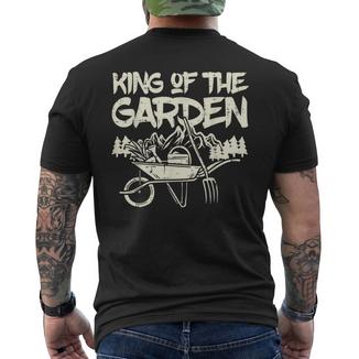 King Of The Garden Cool Giardinaggio Giardiniere Nonno Papà Uomini T-shirt da uomo con stampa posteriore - Novitaregali