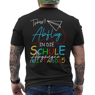 Kita Abgänger 2025 Buntes Abschluss Motiv Kiga Outfit Deko T-Shirt mit Rückendruck - Geschenkecke