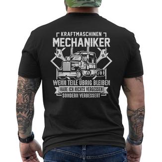 Kraftmaschinen Mechaniker Lkw Werkstätten T-Shirt mit Rückendruck - Geschenkecke