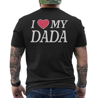 I Love My Dada Bella Famiglia Personalizzata Papà T-shirt da uomo con stampa posteriore - Novitaregali