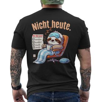 Lustiges Mit Aufdruck Herren Damen Männerchlafen T-Shirt mit Rückendruck - Geschenkecke