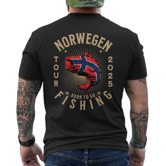 Norway Fishing Tour 2025 T-Shirt mit Rückendruck - Seseable
