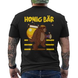 Ours Mangeur De Miel T-shirt imprimé au dos - Cadeauxyz