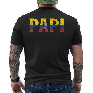 Papi Ecuadorian Flag Ecuador Festa Del Papà Orgoglio Patriottico T-shirt da uomo con stampa posteriore - Novitaregali
