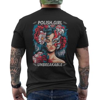 Polska Pologne Poland Polonais Adulte Noir Coupe Classique Manche Courte Col Roule Uni Léger Importé T-shirt imprimé au dos - Cadeauxyz