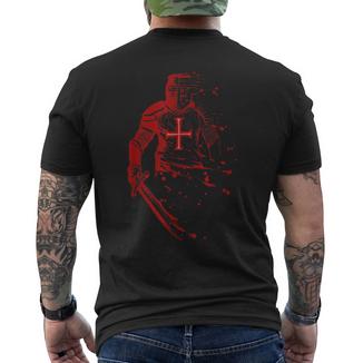 Ritter Templer-Geschenk Kreuzzug Ritter T-Shirt mit Rückendruck - Geschenkecke