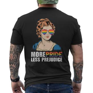 Stolz Undorurteil Buch Jane Austen Merch Lgbtq T-Shirt mit Rückendruck - Geschenkecke