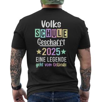 Volksschule Geschafft Abschlussolksschule 2025 T-Shirt mit Rückendruck - Geschenkecke