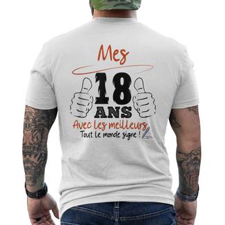 18 Ans Garçon Àigner Cadeau 18E Anniversaire Majorité T-shirt imprimé au dos - Cadeauxyz