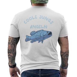 Children's Cool Boys Going Fishing Boys Fishing T-Shirt mit Rückendruck - Seseable