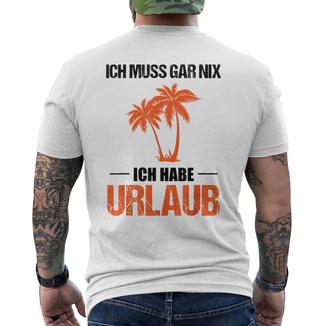 Erholungsurlaub Urlaubpruch Lustig Witziger Urlaubsspruch T-Shirt mit Rückendruck - Geschenkecke
