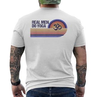 Hommeymbole Omunsetintage Retro Real Do Yoga T-shirt imprimé au dos - Cadeauxyz